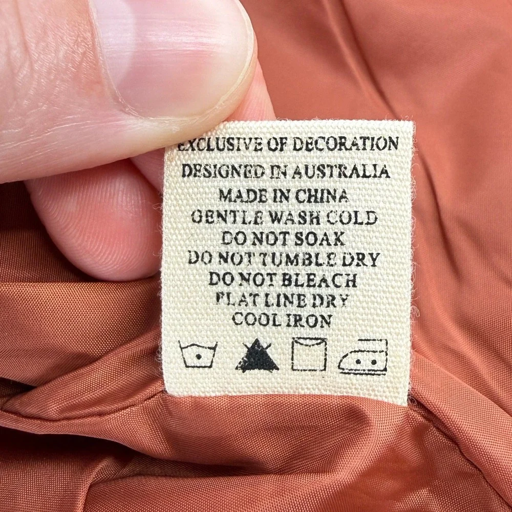 Salty Shreds Corduroy Full Zip Jacket Rust Brown Baby 6-12 M Surfer Boho Hipster
